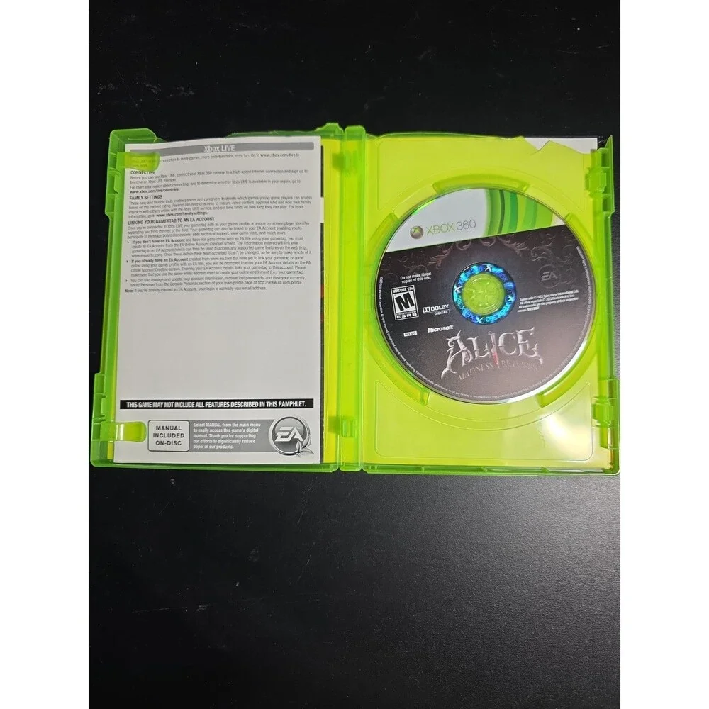 Alice: Madness Returns Microsoft Xbox 360 TESTED Working